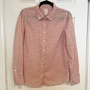 EUC The Perfect Shirt by J Crew 100% Cotton Floral Print Button Down Shirt